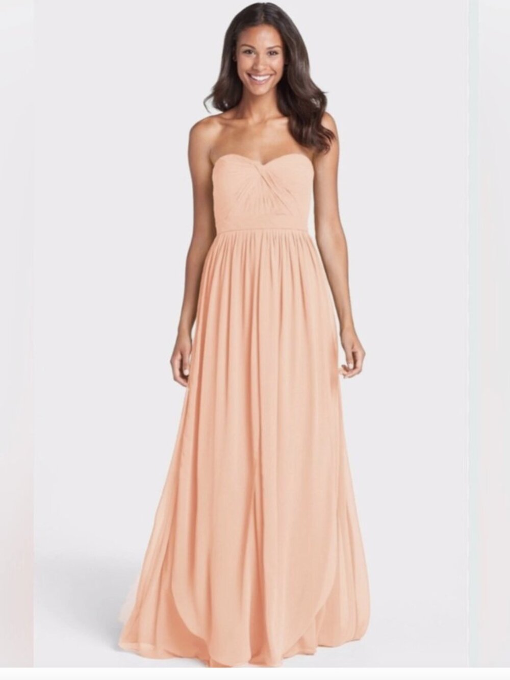 Jenny Yoo Collection Aiden convertible chiffon strapless gown Maxi Dress sz 18